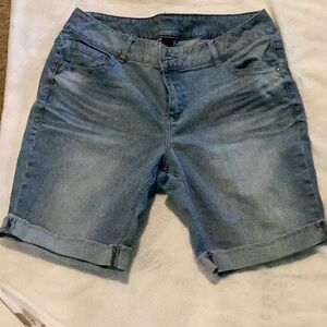 Lane Bryant Blue Stretchy Jean Shorts